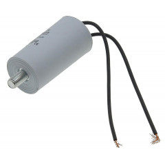 Конденсатор JYUL CBB-60L 1,5мкф - 450 VAC болт + провода (30*60 mm) 2