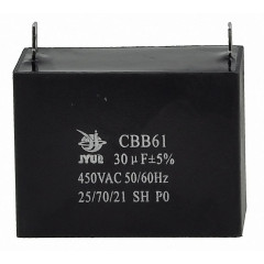 Конденсатор JYUL CBB-61 30мкф - 450 VAC прямокутний 35х58х49