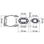Набір прокладок тримера Husqvarna 143R (d40 dп101 мм)