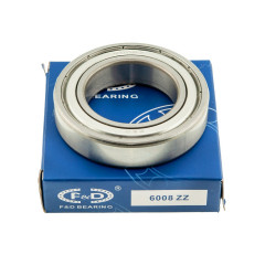 Подшипник F&D 6008 ZZ (40*68*15) металл 2
