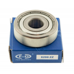 Подшипник F&D 6200 ZZ (10*30*9) металл 2
