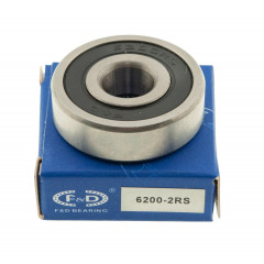 Подшипник F&D 6200 RS (10*30*9) резина 2