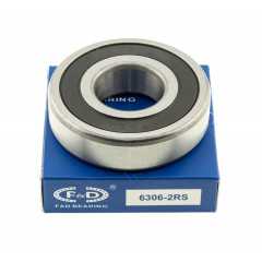 підшипник F&D 6306 2RS(30*72*19) гума 2