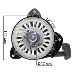 Стартер газонокосилки Vitals Master Zp 51144td (2 зацепа, 3 болта, металл) 2