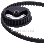 Шкив распредвала + ремень ГРМ 4-Т двигателя мотокосы/кустореза Honda GX25