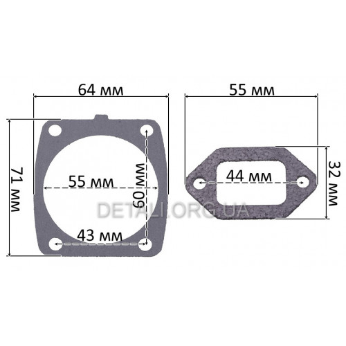 Набор прокладок VJ Parts бензопилы ST MS 341/MS 361