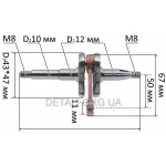Коленвал бензопилы GoodLuck 2500 L137 посадки d12