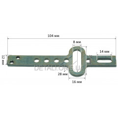 Шток лобзика 8-5 L104 h12 чарка 28*8 мм