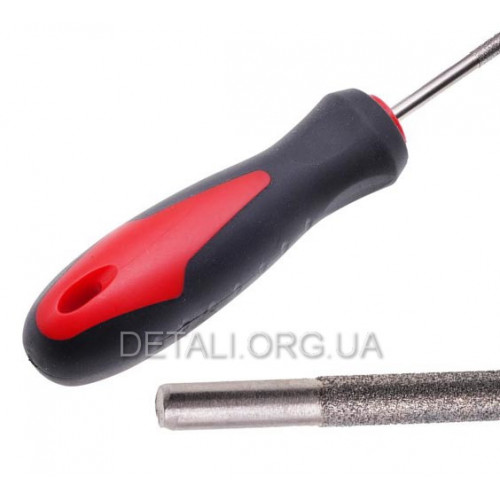 Напильник з ручкою для заточування побідитових ланцюгів ATLANT PRO 4.0 мм Напильник з ручкою для заточування побідитових ланцюгів ATLANT PRO 4.0 мм