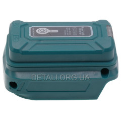 Адаптер переходник (ЗУ) USB с быстрой зарядкой и фонариком для аккумулятора Makita BL1840 18В