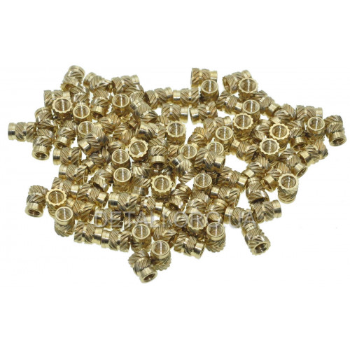 Гайки закладні з накаткою для 3D-принтерів 2,5*4 (100 шт.) Гайки закладні з накаткою для 3D-принтерів 2,5*4 (100 шт.)