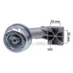 Редуктор нижний мотокосы FS55, FS80, FS81 (квадрат 6х6, D25мм) аналог 41406400110