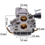 Карбюратор бензопили Husqvarna 135/140/435 аналог 5064505-01
