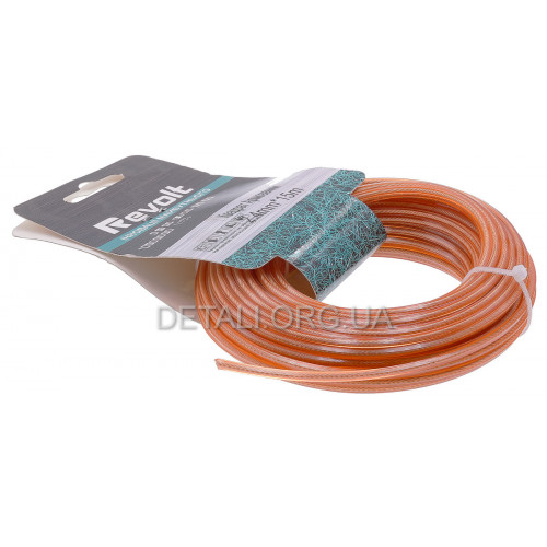 Ліска косильна квадрат d2,4мм (15м) Revolt зі сталевим тросиком