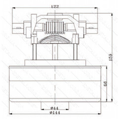 Двигатель пылесоса d144 h159 2