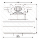 Двигатель пылесоса d144 h159