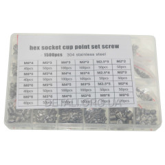 Набір гвинтів (гужони) установочних (1500 шт.) M2 M2.5 M3 M4 M5 M6 M8 нержавіюча сталь 2