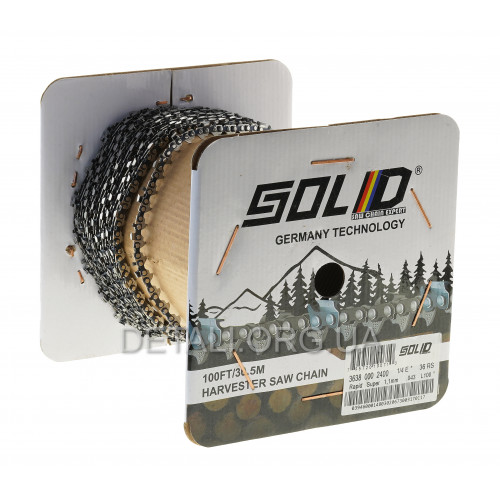 Ланцюг у бухті SOLID крок 1/4" паз 1,1мм 2400 ланок