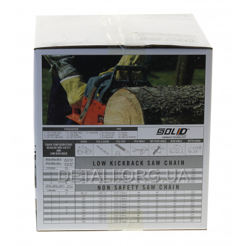 Цепь в бухте SOLID шаг 3/8" паз 1,3мм 1640 звеньев