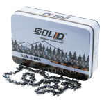 Цепь 37 звеньев (18 зубов) Solid для твердых пород шаг 1/4" паз 1,1 мм (metal box)