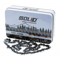 Ланцюг 47 ланок (23 зуби) Solid для твердих порід крок 1/4" паз 1,1 мм (metal box)