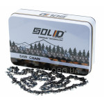 Цепь 47 звеньев (23 зуба) Solid для твердых пород шаг 1/4" паз 1,1 мм (metal box)