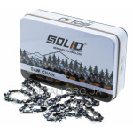 Ланцюг 56 ланок (28 зубів) Solid для твердих порід крок 1/4" паз 1,1 мм (metal box)