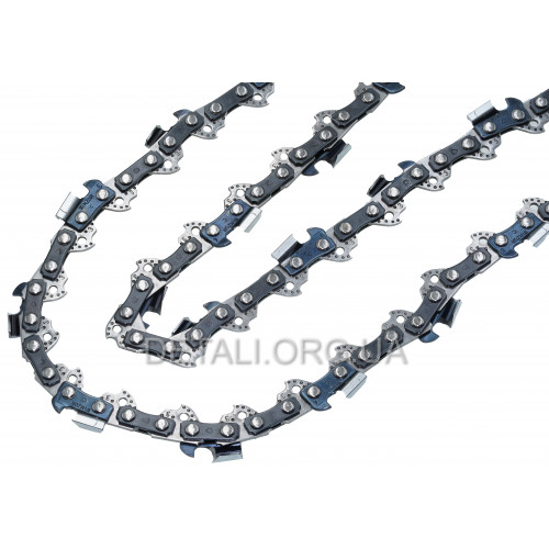 Цепь 50 звеньев (25 зубов) Winzor суперзуб для твёрдых пород + 2 заклёпки шаг 3/8 паз 1,3 оригинал