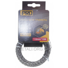 Ліска косильна кручений квадрат з кордом d1,6 мм (15 м)