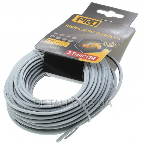 Ліска косильна квадрат (двокомпонентна) d2,7 мм (15 м)