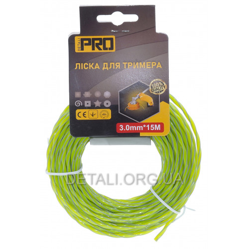 Ліска косильна кручений трикутник d3,0 мм (15 м)