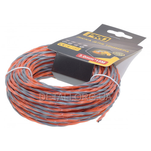 Леска косильная спираль d3 мм (15 м) двухкомпонентная