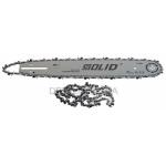 Шина Solid 14" (35 см) + ланцюг (2шт) для твердих порід 3/8" 26 зубів паз 1,3 мм