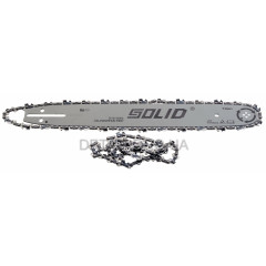 Шина Solid 16" (40 см) + ланцюг (2 шт) для твердих порід 3/8" 28 зубів паз 1,3 мм