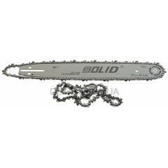 Шина Solid 15" (38 см) + ланцюг (2 шт) для твердих порід 0,325" 32 зуба паз 1,5 мм