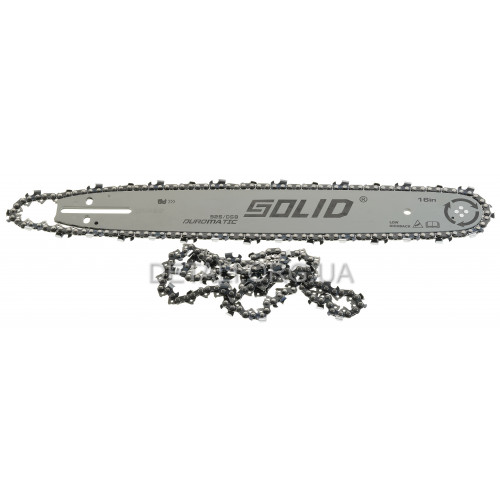 Шина Solid 15" (38 см) + ланцюг (2 шт) для твердих порід 0,325" 32 зуба паз 1,5 мм