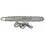 Шина Solid 15" (38 см) + цепь (2 шт) для твердых пород 0,325" 32 зуба паз 1,5 мм