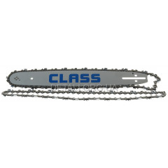Шина CLASS 16" (40см) + ланцюг для твердих порід (2шт) 64 ланки (32 зуби) крок 0,325" паз 1,5