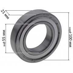 Подшипник BBC-R 6211 ZZ P6 (55*100*21) Латвия металл 2