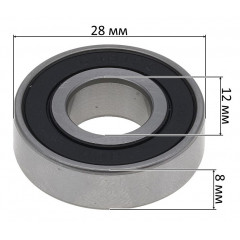 Підшипник Black &amp; Decker/DeWalt НСН 6001RS (8*12*28) оригінал 605040-24 2